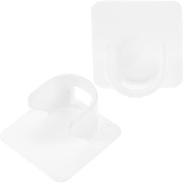2 stk. gardinstangholdere, selvklebende spennstangklemmer, ABS-materiale, høyfast lim