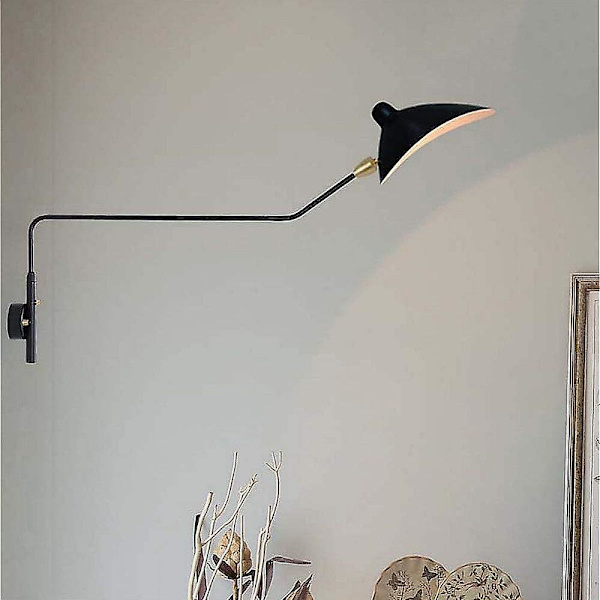 Enkel stil svingende vegglampe kuppel lampeskjerm 1-2 lys