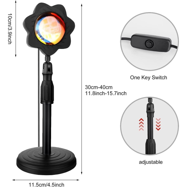 Solnedgang Lampe, 16 Moduser Solnedgang Lampe Med Fjernkontroll