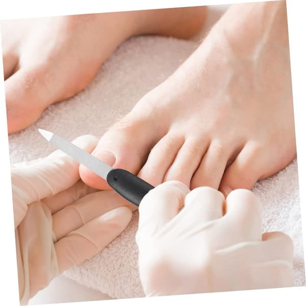 8 stk. Mini foldbare dobbeltsidede neglefile i metal Små neglebuffere Bærbare manicure-pedicureværktøjer