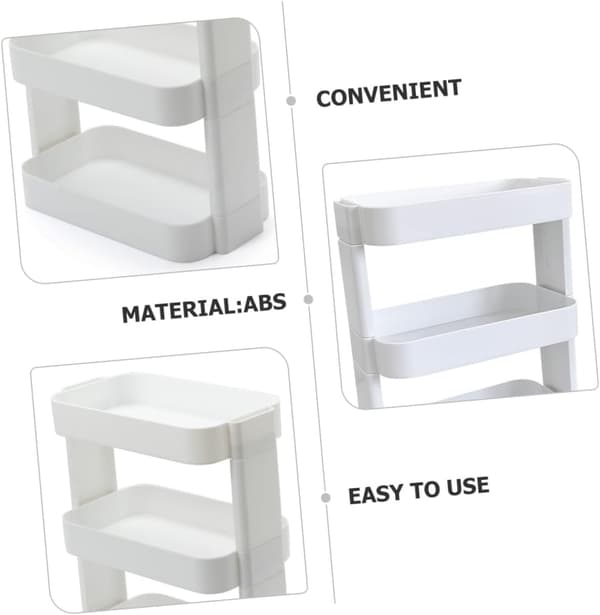 3-lags bordplade makeup organizer 3-lags stativ Abs materiale håndværk glat overflade organisering