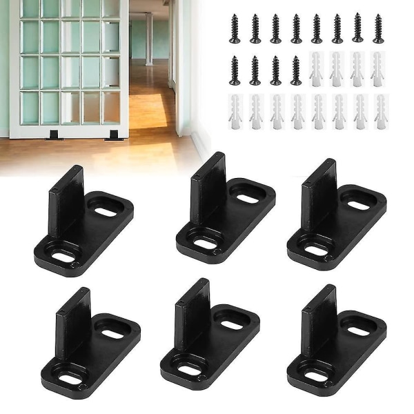 6 stk. Plast Skydedørsguide 45*20*24mm Gulv Skydedør