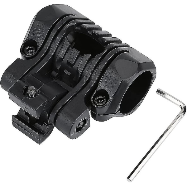Torch Clip Montering Plast Rask Utgivelse Lommelykt Holder Clip Montering Kit (svart) (1 stk)