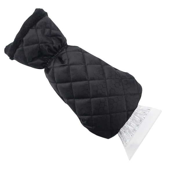 Vandtætte sneisskrabere Handskeforet tyk fleece Holdbare isskrabere Black