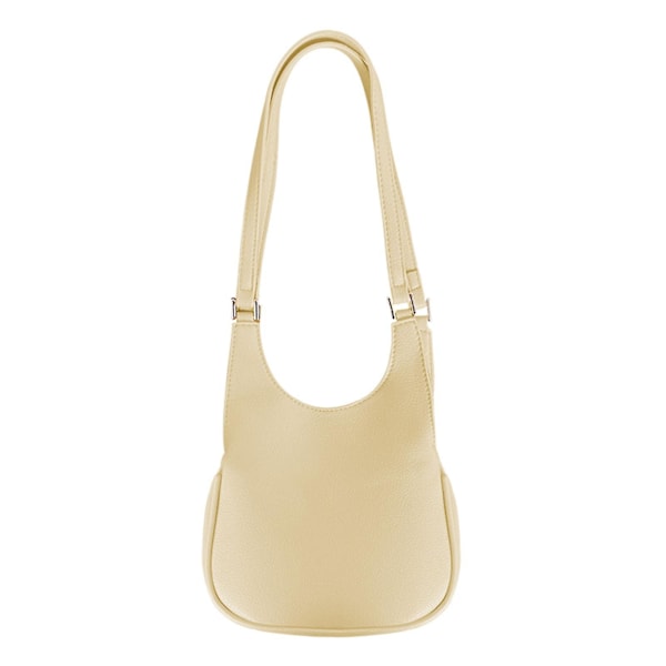 Trendig Litchi-mönstrad Axelväska Underarmväska Läder Crossbody Väska All-match Yellow