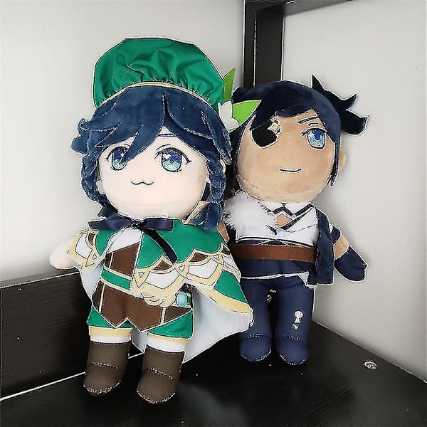 Genshin Impact Xiao Diluc Zhongli Tartaglia Eula Yanfei Paimon Plussilelut Anime Kawaii Heittotyynyt Nukke Manga Täytetty P 29cm green