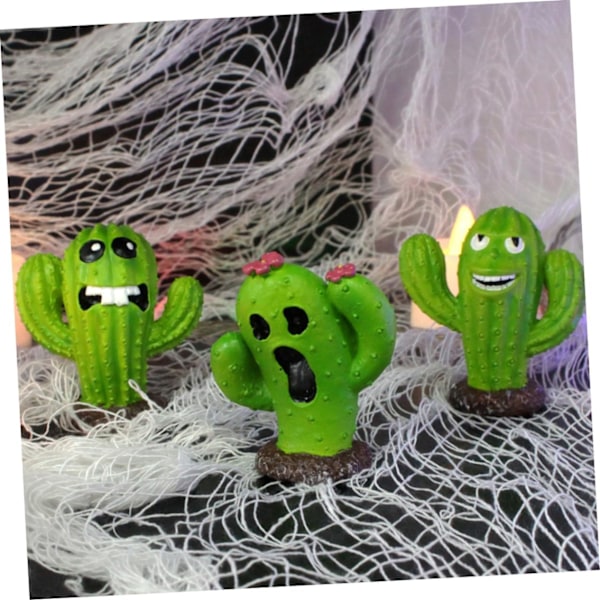 Mini Resin Håndverk Dekorasjoner Mini Kaktus Potteplanter Mini Figurer Dekorasjon