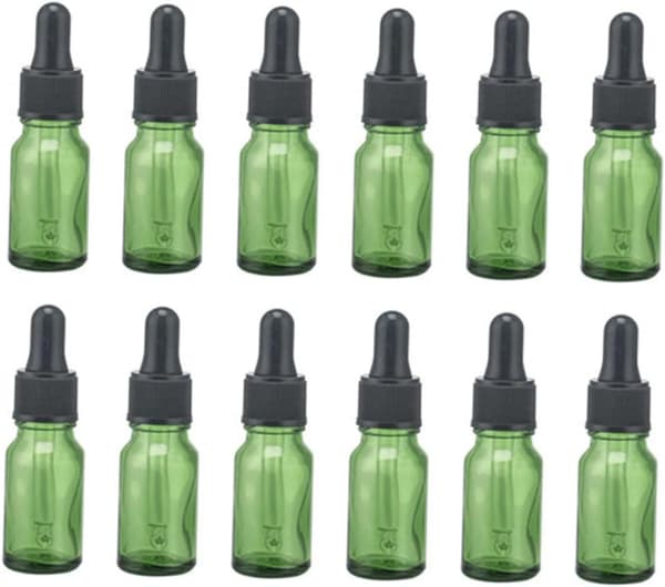 12 st 10 ml tomma påfyllningsbara eteriska oljeflaskor med dropp för aromaterapi och kosmetisk användning