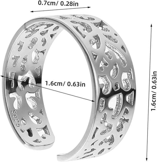 Dekorativ tåring Etnisk stil uthulet ring Justerbar for kvinner Stil
