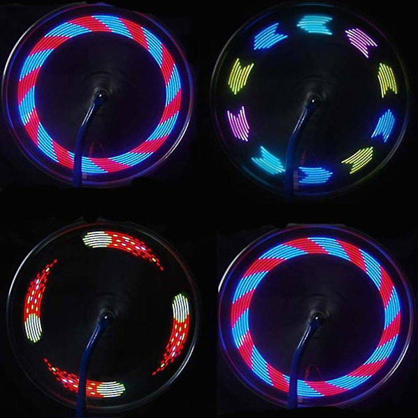 14 LED:n 30 Kuvioinen RGB-Pyöränvanteiden Kaksoisvalo