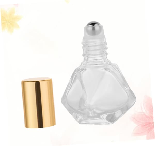 5 st glasreseflaskor eterisk olja rullflaskor påfyllningsbar makeup för parfymoljor