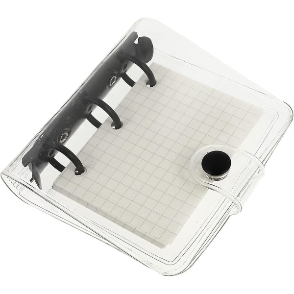 1 Sett Mini Memo Blokk Notatbok Håndbok Med Rutenett Innvendige Papirer Transparent Deksel