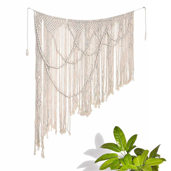 Makramé Gardin Tapet Stuevæg Boho Fest Dekoration