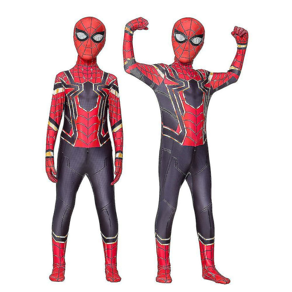 Spider-Man: No Way Home Jern-Ytelse Kostyme Fancy Up Jumpsuit Barn Gutter Zentai Bodysu 4-5 Years
