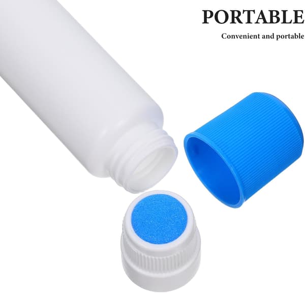 10 st 50 ml plastflaskor med vätskeapplikator med blå korkar svampspets reagensflaskor