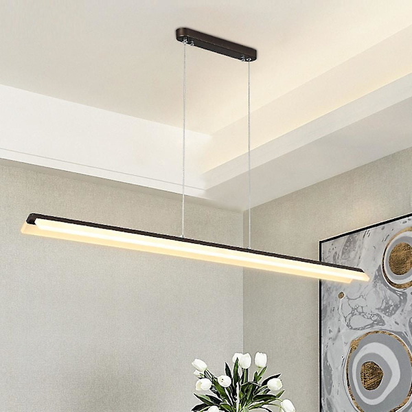LED Lineær Hengelampe Moderne Svart Gull 100cm Kontor