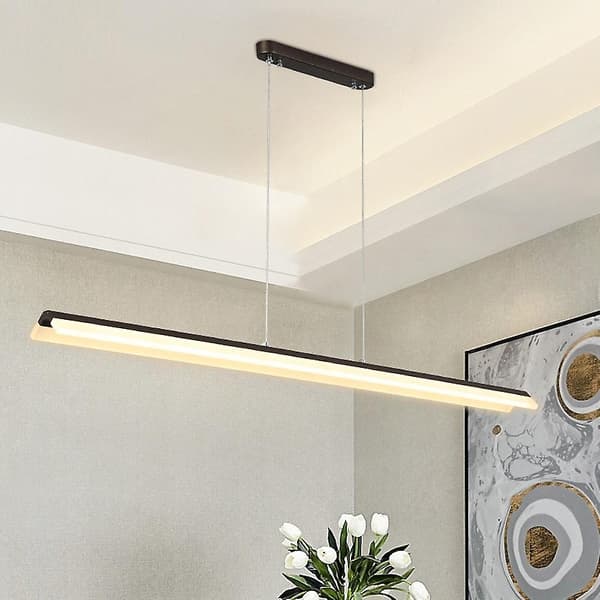 Led Lineær Pendellampe Moderne Sort Guld 100cm Kontor
