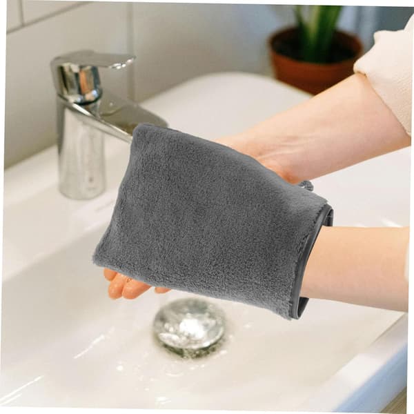 6 stk. fiber-spa-handsker, bløde makeupfjernerhandsker, skånsom berøring, superabsorberende