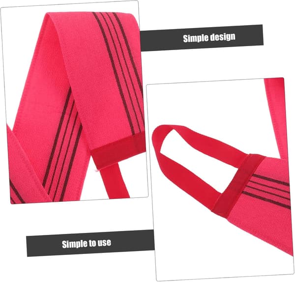 Dobbeltsidig eksfolierende badehåndkle med lang stripe-design for effektiv rengjøring og multifunksjonell bruk