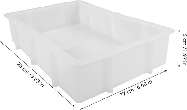 Stora rektangulära epoxiformar silikon djup bricka 9.8X6.7X0.2In