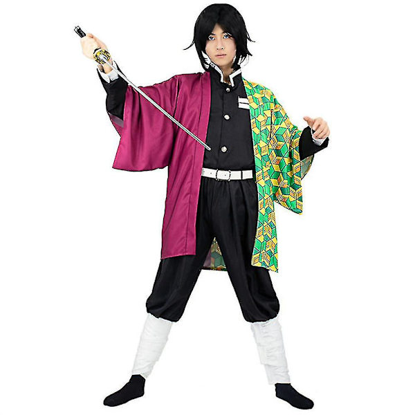 Demon Slayer Tomioka Giyuu Outfit Fancy Up Kostym Anime XL