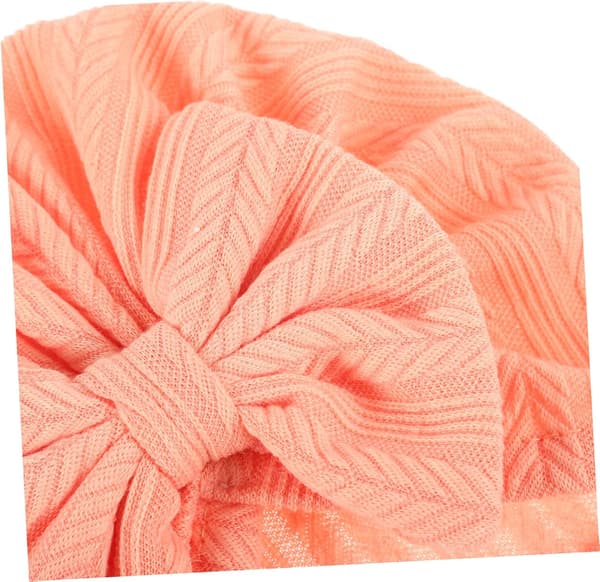 Knutmössa med rosett Mjuk vattenmelonröd turbanhatt för nyfödda Söt mössa