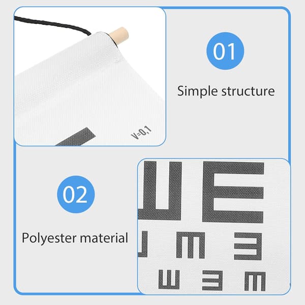 Visuell testtabell Hengende veggdekor for arbeidsområde og klasserom, polyester-bomullsmateriale