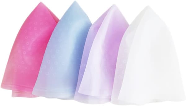 Silikonfargehette sett 3 deler Hvite elastiske hårfargehetter med kroker Salong hårfargeverktøy