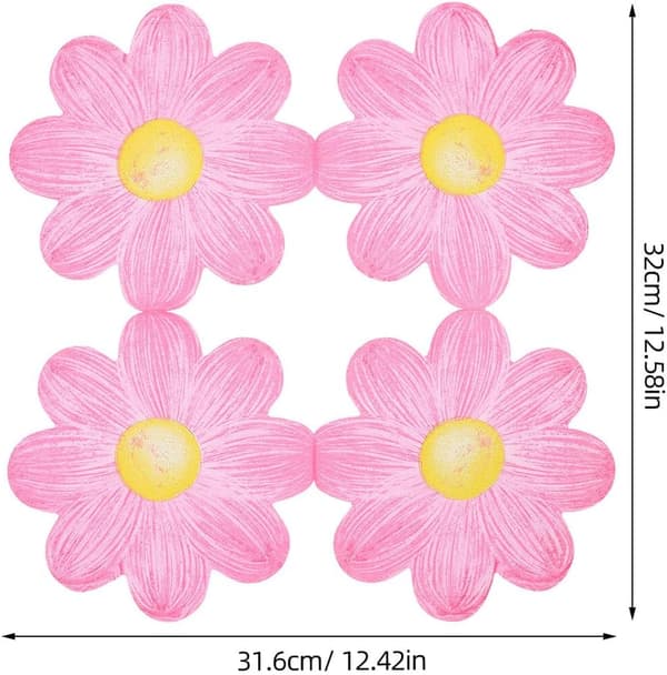 40 ark tusindfryd-dekorerede blomsterservietter til fødselsdagsfester blomsterformede servietter