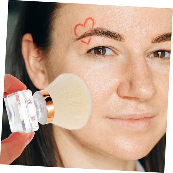2 sæt makeupbørster til ansigtspudderfoundation, bløde syntetiske børster, bærbart etui, multifunktionelle makeupbørster