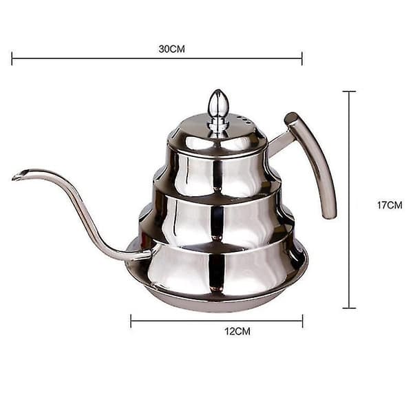 1,2l Rustfrit Stål Gooseneck Kaffe Pot Filter Dryp Te