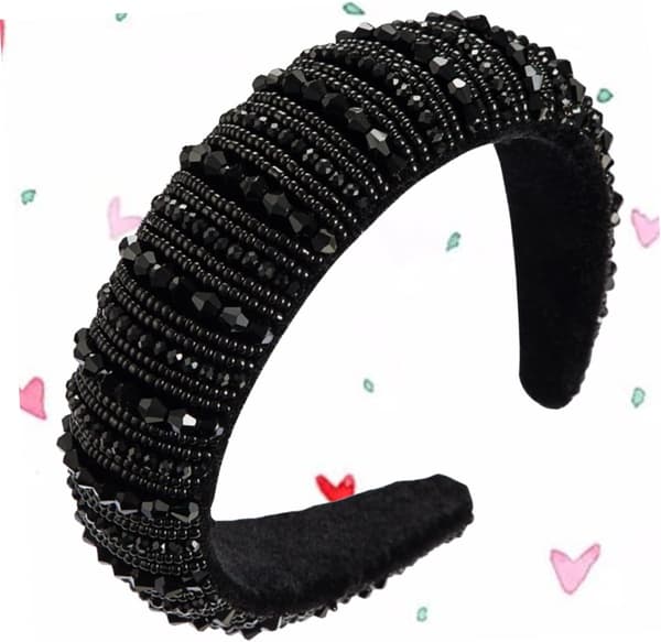 Krystallhodebånd Rhinestones for Hårbøyle Dekorativt Flanellhodeplagg