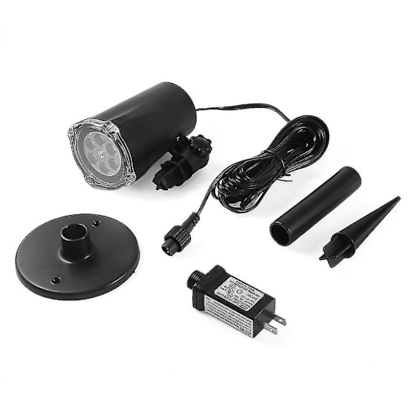 Vanntett 4W 4 LED-er Fargerik LED-projektor Jul