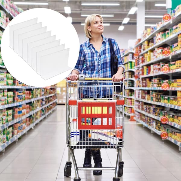8 stk. plasthylleskillere Skaphylleskillere PVC-materiale Slitestyrke