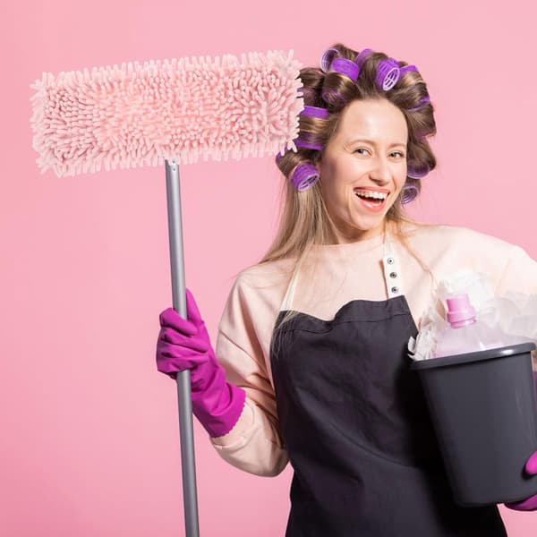 Chenille Mopp Erstatningshode Lett Enkel Erstatning Rosa Flat Mopppute