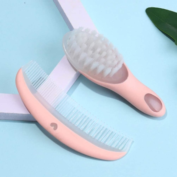 Kamset Ecovänlig Massagehårborste Badborste För Nyfödda Och Småbarn (rosa) 2st