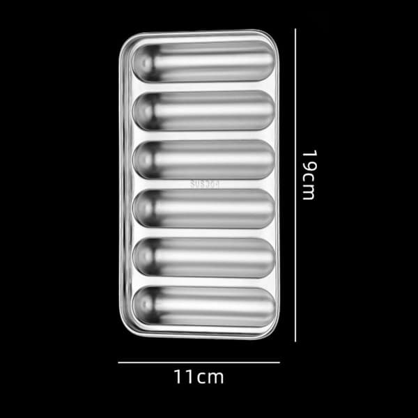 Pølseform i rustfrit stål, non-stick pølseform til hotdogs
