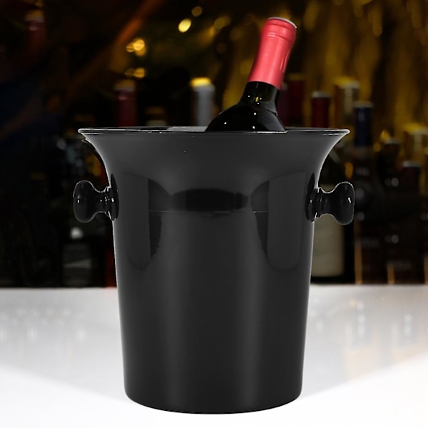 Wine Dump Mustan Muovinen Viinikylpyamme - Normaali Koko Mustalla Suppilolla Samppanjakori