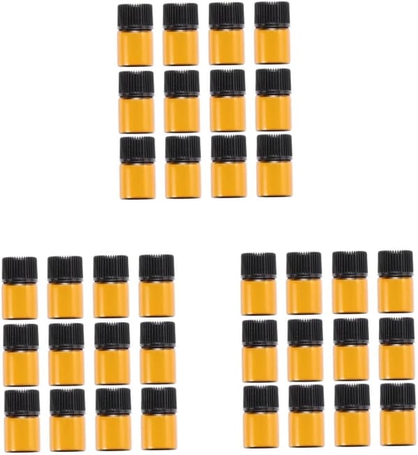 36 st mini glasparfymflaska oljedispenser rese eterisk olja flaskor för kemi och parfymförvaring