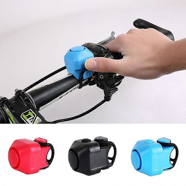 Cykelklocka Horn Cykling Elektronisk Hög Ljud Ring Batteri Alarm Set Red