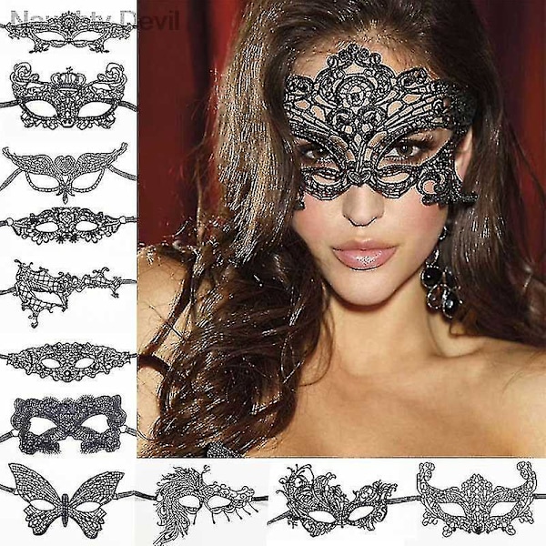 Sexig Leksakskostym Spets Ögonmask Maskerad