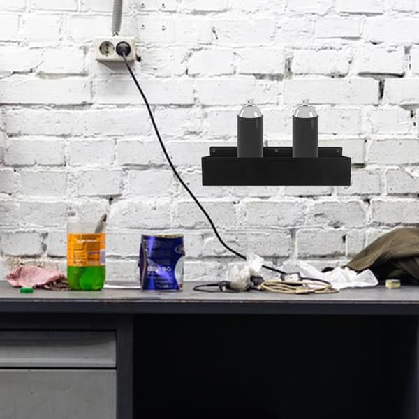 Spraydåseholder Multifunktionelt Design Jern Vægmonteret Stativ Sort Slank Stilfuld Organizer