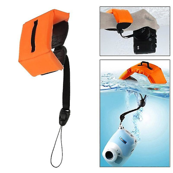 GoPro Sukelluskelluva Rannehihna Kameran Kellukehihna Sukellus Kelluva Rannehihna (1 Kpl, Oranssinen)