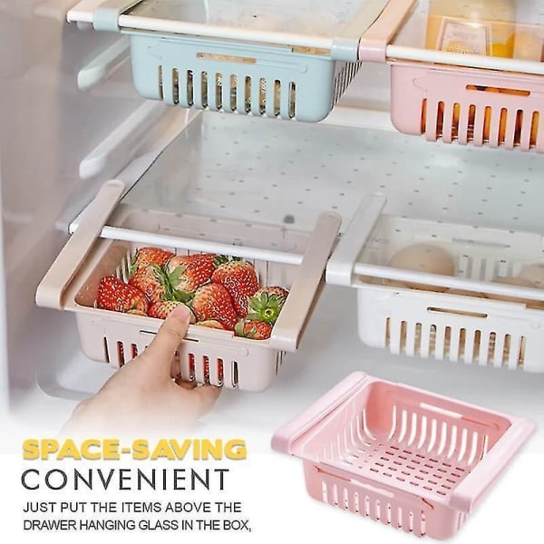 Retractable Refrigerator Fruit Draining Sorting Basket