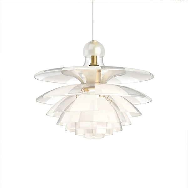 50 cm riippuvalaisin, moderni akryyli, sähköpinnoitettu, lyhtydesign