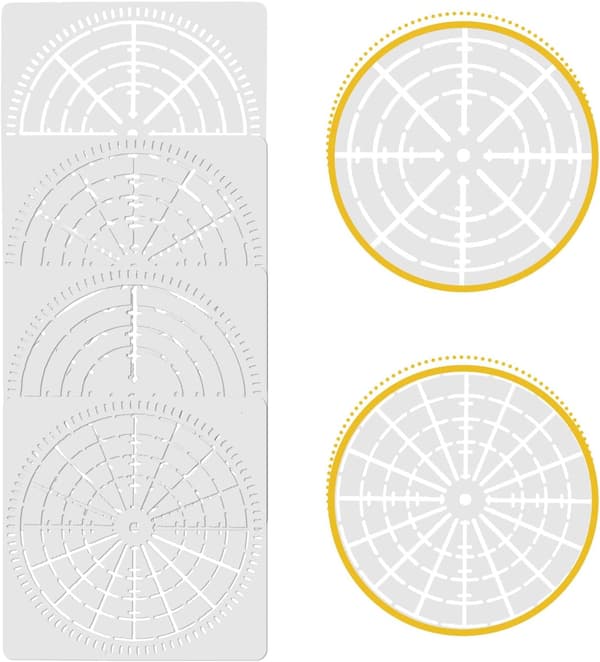 4 st Mandala Dot Stenciler Set 13 cm Återanvändbara Mandala Dot Mallar