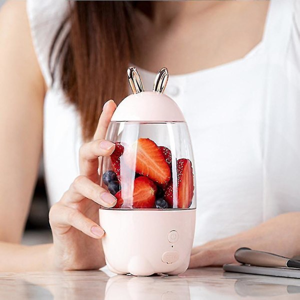 330ml Bärbar Blender med Fyra Blad, Hållbar Saftkopp