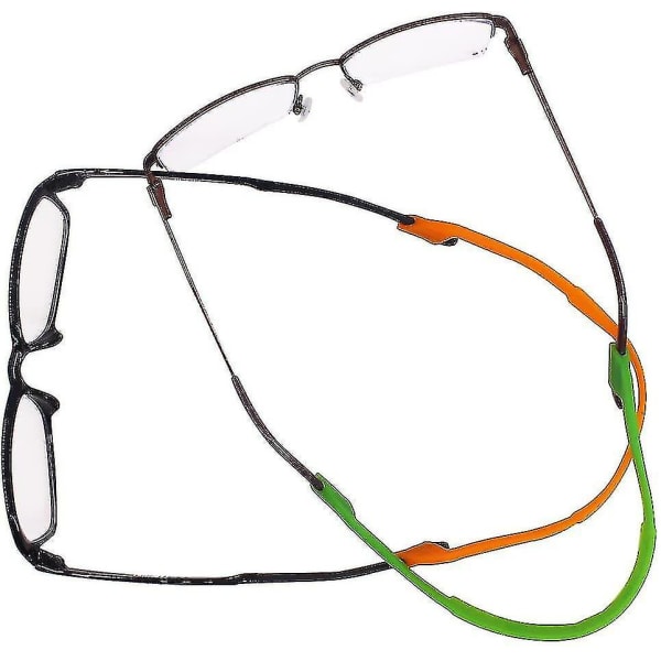 6 pakkauksen liukastumista estävät lasten/aikuisten silmälasien hihnat, joissa 6 paria korvapidinkoukkuja, suojalasien pidikkeet silmälasien pidike urheiluun miesten naisten silmiensuojaus -6