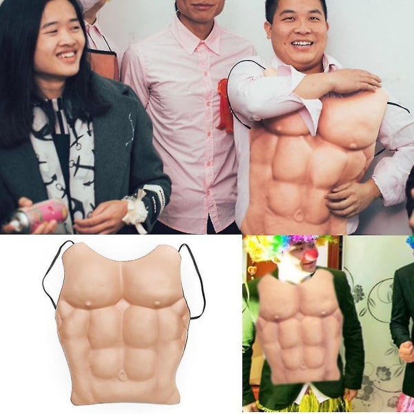 Falske Brystmuskler Mave Six Pack Abs Party Tøj Fit Rollespil Sjov