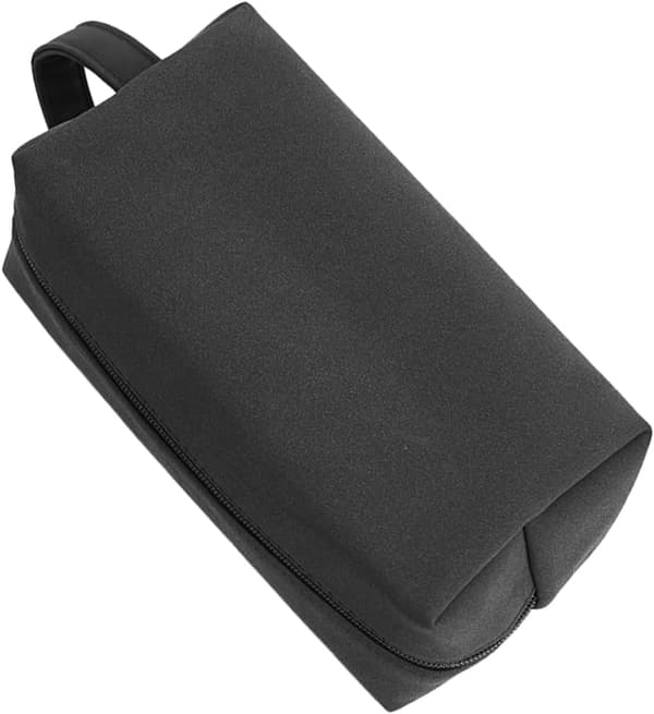 Necessär för män i PU-läder, bärbar handhållen liten Dopp Kit